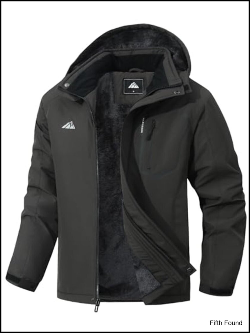 Men's Waterproof Winter Ski Jacket Windproof Snowboarding Removable Hood Fleece